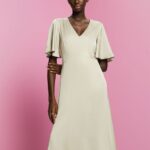 Women Esprit Dusty Green Satin midi dress Dresses XF444455