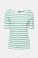Women Esprit Emerald Green Fashion stripe t-shirt T-Shirts XF4444519 - Image 5