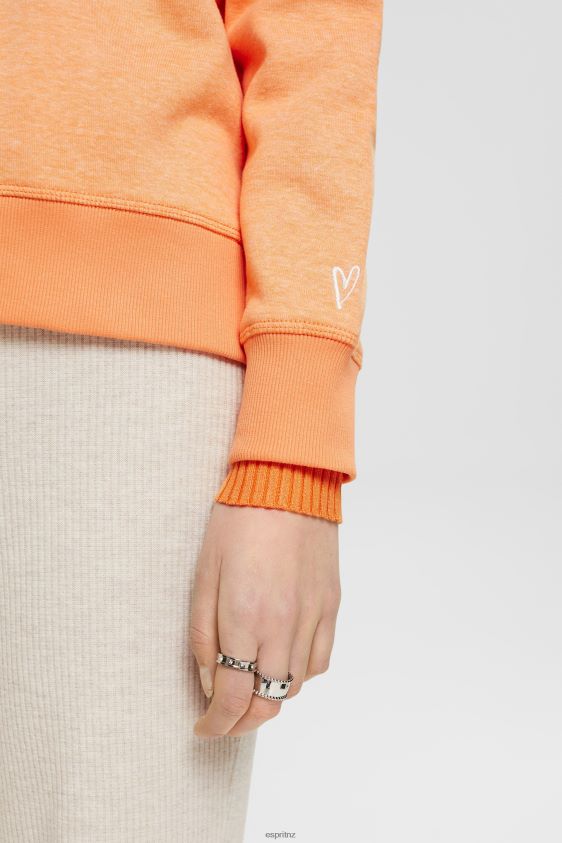 Women Esprit Golden Orange Hoodie with heart Sweatshirts & Hoodies XF4444353 - Image 3