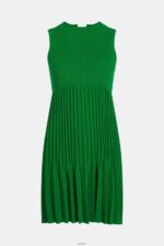 Women Esprit Green Pleated fit and flare dress Dresses XF4444386 - Image 4
