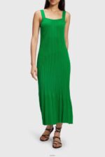 Women Esprit Green Pleated strap dress Dresses XF4444387 - Image 2