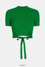 Women Esprit Green Pleated top Sweaters XF4444377 - Image 6