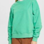 Women Esprit Green Relaxed Fit Sweatshirt Sweatshirts & Hoodies XF4444524
