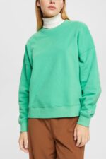 Women Esprit Green Relaxed Fit Sweatshirt Sweatshirts & Hoodies XF4444524