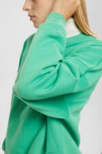 Women Esprit Green Relaxed Fit Sweatshirt Sweatshirts & Hoodies XF4444524 - Image 3