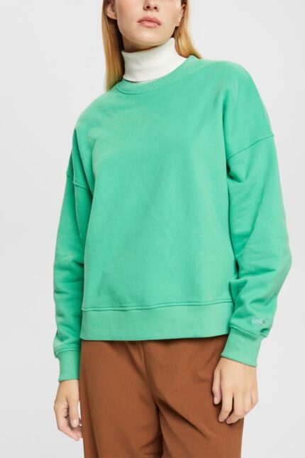 Women Esprit Green Relaxed Fit Sweatshirt Sweatshirts & Hoodies XF4444524