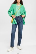Women Esprit Green Striped T-shirt T-Shirts XF4444373 - Image 4