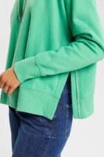Women Esprit Green Sweatshirt hoodie Sweatshirts & Hoodies XF4444510 - Image 3