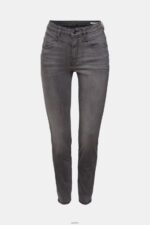 Women Esprit Grey Dark Wash High-rise shaping jeans Denim XF4444342 - Image 5