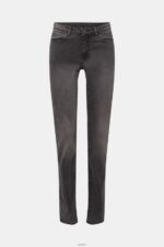 Women Esprit Grey Dark Wash Mid-rise slim fit stretch jeans, Dual Max Denim XF4444398 - Image 7
