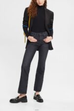 Women Esprit Grey Dark Wash Western boot cut jeans Denim XF4444450 - Image 2
