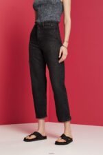 Women Esprit Grey Medium Wash Dad Fit Jeans Denim XF444487