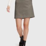 Women Esprit Gunmetal Two-tone skirt Skirts XF4444520