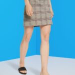 Women Esprit Ice Check mini skirt Skirts XF4444484