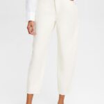 Women Esprit Ice Cropped Banana trousers Trousers & Pants XF4444362
