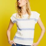 Women Esprit Ice Embroidered t-shirt, 100% cotton T-Shirts XF444497