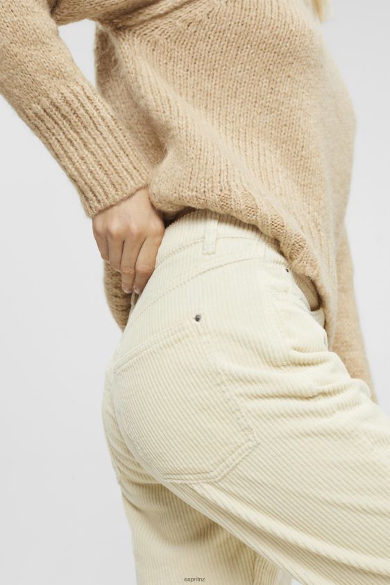 Women Esprit Ice Mom fit cord trousers Trousers & Pants XF4444252 - Image 3