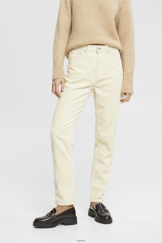 Women Esprit Ice Mom fit cord trousers Trousers & Pants XF4444252 - Image 1