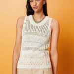Women Esprit Ice Mouline sleeveless jumper, cotton blend Sweaters XF4444107