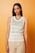 Women Esprit Ice Mouline sleeveless jumper, cotton blend Sweaters XF4444107