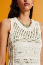Women Esprit Ice Mouline sleeveless jumper, cotton blend Sweaters XF4444107 - Image 3