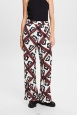 Women Esprit Ice Patterned pull-on trousers, LENZING ECOVERO Trousers & Pants XF444417