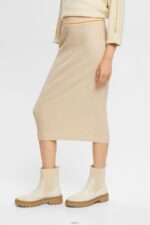 Women Esprit Ice Rib knit pencil skirt Skirts XF4444432