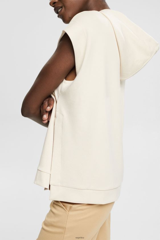 Women Esprit Ice Sleeveless hoodie with side slits Sweatshirts & Hoodies XF4444532 - Image 3