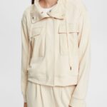 Women Esprit Ice Stand-up collar jacket Jackets XF4444560