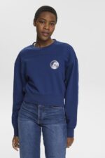 Women Esprit Ink Cropped sweatshirt Sweatshirts & Hoodies XF4444155