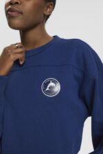 Women Esprit Ink Cropped sweatshirt Sweatshirts & Hoodies XF4444155 - Image 3