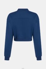 Women Esprit Ink Cropped varsity patch sweatshirt Sweatshirts & Hoodies XF4444419 - Image 5