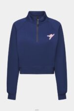 Women Esprit Ink Half-zip sweatshirt Sweatshirts & Hoodies XF4444162 - Image 5