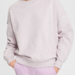 Women Esprit Lavender Relaxed Fit Sweatshirt Sweatshirts & Hoodies XF4444525