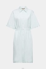 Women Esprit Light Aqua Green Faux leather shirt dress Dresses XF4444295 - Image 5