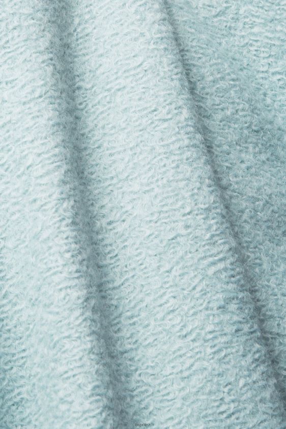 Women Esprit Light Aqua Green Faux wool woven jacket Jackets XF4444436 - Image 4