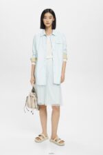 Women Esprit Light Aqua Green Midi skirt with glitter effect Skirts XF4444268 - Image 2