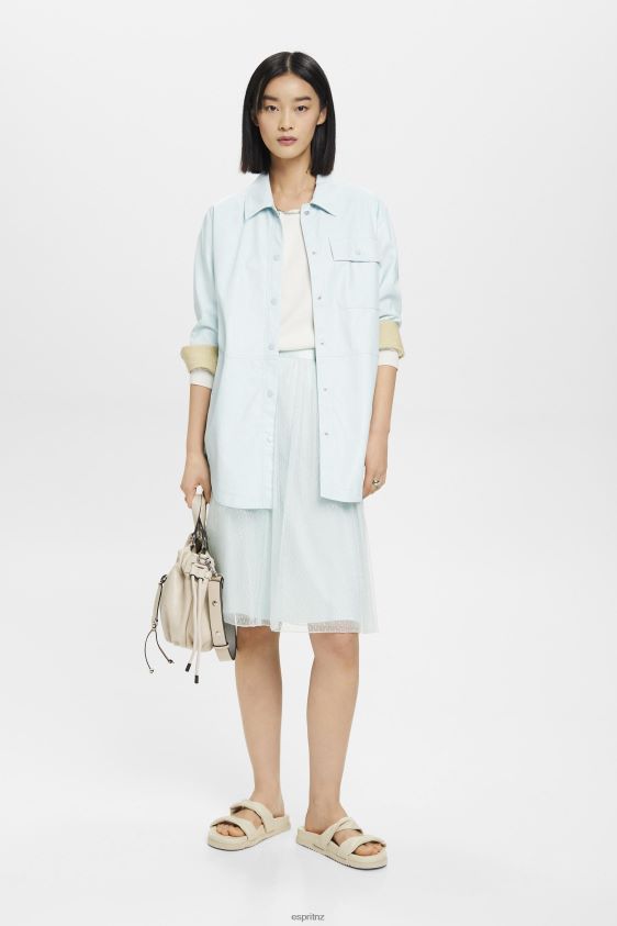 Women Esprit Light Aqua Green Midi skirt with glitter effect Skirts XF4444268 - Image 2
