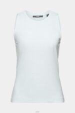 Women Esprit Light Aqua Green Ribbed tank top Tank XF4444303 - Image 5
