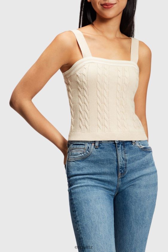 Women Esprit Light Beige Dolphin logo cable sweater camisole Sweaters XF4444409 - Image 1