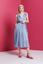Women Esprit Light Blue Lavender Dresses Light Woven Dresses XF4444138