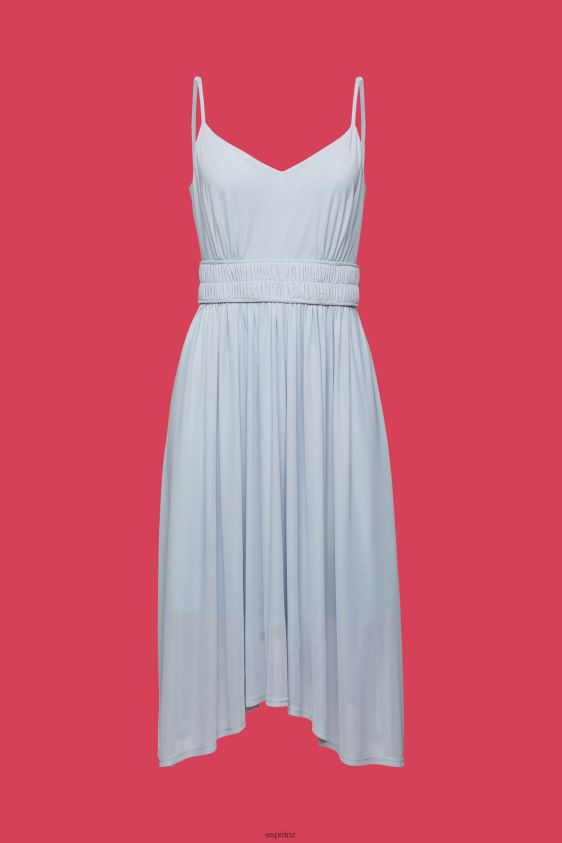 Women Esprit Light Blue Lavender Elastic Waist Mesh Dress Dresses XF444466 - Image 5