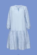 Women Esprit Light Blue Lavender Embroidered dress, 100% cotton Dresses XF4444187 - Image 5