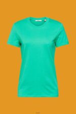 Women Esprit Light Green Cotton crewneck t-shirt T-Shirts XF4444458 - Image 5
