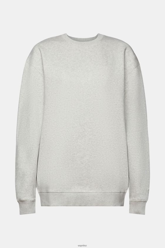 Women Esprit Light Grey Cotton Blend Pullover Sweatshirt Sweatshirts & Hoodies XF444428 - Image 5