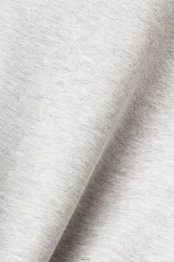 Women Esprit Light Grey Cropped varsity patch sweatshirt Sweatshirts & Hoodies XF4444418 - Image 4