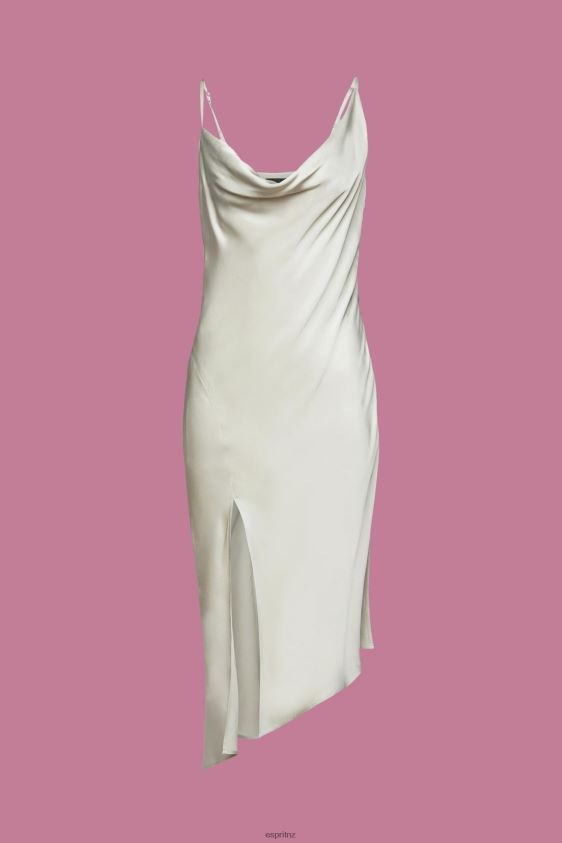 Women Esprit Light Grey Lace midi dress, LENZING ECOVERO Dresses XF4444216 - Image 5