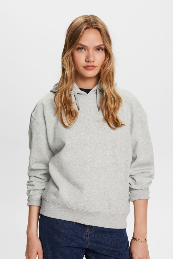Women Esprit Light Grey Recycled: oversized hoodie Sweatshirts & Hoodies XF444430 - Image 1