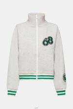 Women Esprit Light Grey Varsity jacket Jackets XF4444416 - Image 5