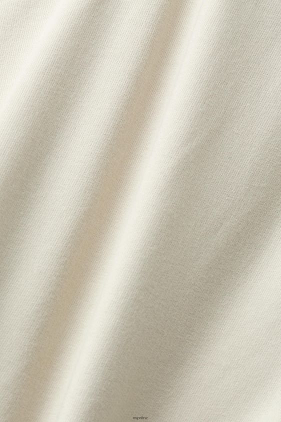 Women Esprit Light Taupe Cropped knot detail sweatshirt Sweatshirts & Hoodies XF4444218 - Image 4